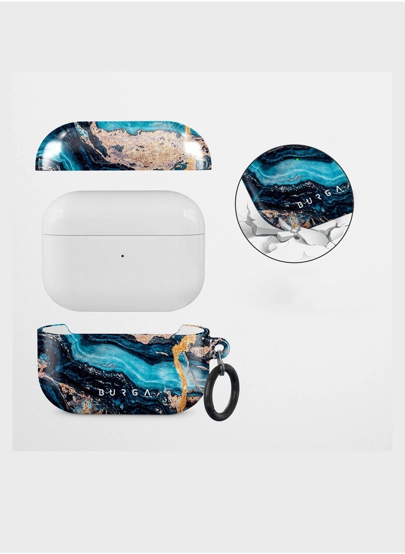 BURGA - Protective Elegant Case For AirPods 3rd Generation AirPods 3 Cover Charging LED Visible Blue - Image 1
