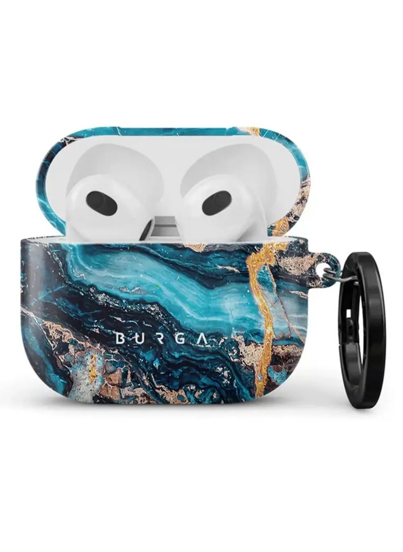 BURGA - Protective Elegant Case For AirPods 3rd Generation AirPods 3 Cover Charging LED Visible Blue - Image 1