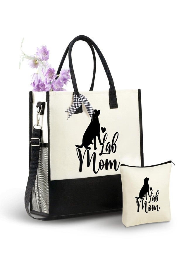 InnoBeta Labrador Retriever Gifts Canvas Tote Bag, Labrador Retriever Bag with Top Zipper Closure and Shoulder Strap for Birthday, Mother's Day, Christmas - Image 1