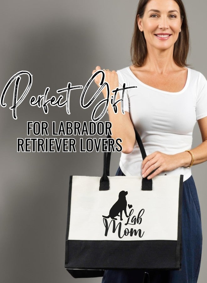 InnoBeta Labrador Retriever Gifts Canvas Tote Bag, Labrador Retriever Bag with Top Zipper Closure and Shoulder Strap for Birthday, Mother's Day, Christmas - Image 4