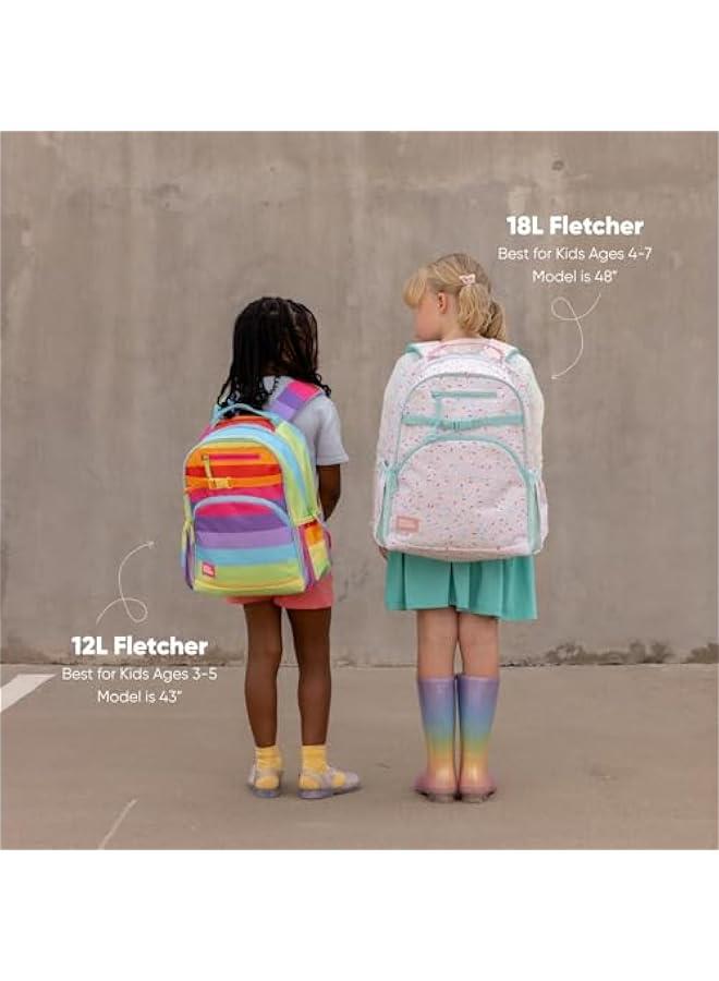 Arabest Medium Disney Toddler Backpack for School Girls and Boys | Kindergarten Elementary Kids Backpack | Fletcher Collection | Kids - 15 tall | Princess Rainbows  - Image 4