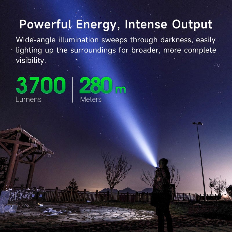 NEXTORCH E52D Rechargeable Flashlight High Lumen, 3700 Lumen Tactical Flashlight with 3 Mode & Strobe for Outdoor Hiking, Daily Overhaul, Camping, Proximity Finding, Urban Commuting, Emergency Defense - Image 3