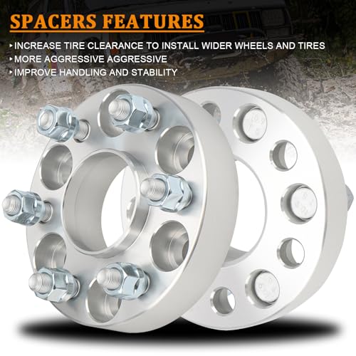 BRTEC 6x4.5 Wheel Adapter 1.18" (30mm) Thick M12x 1.25 Studs 66.1mm Bore 6x114.3mm Wheel Spacers for Frontier/Pathfinder/Xterra, for Equator 2PCS - Image 5