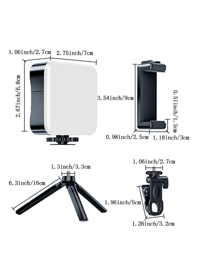 Rectangle Selfie Light with Tripod Stand, LED Light Phone Tripod Portable Phone Holder for iPhone Android Laptop Tablet Video Conference Lighting YouTube Makeup TIK Tok Live Stream - Image 3