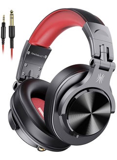 OneOdio OneOdio A71 Hi-Res Studio Recording Headphones - Wired Over Ear Headphones with SharePort, Professional Monitoring & Mixing Foldable Headphones with Stereo Sound -Red  - Image 1