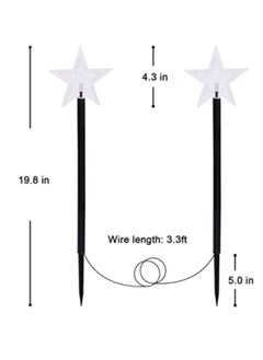 GGEROU Solar Christmas Snowflake Pathway Lights, 5Pcs Waterproof Solar Powered Snow Stake Lights Christmas Decorations Outdoor Landscape Lights(Star)  - Image 3