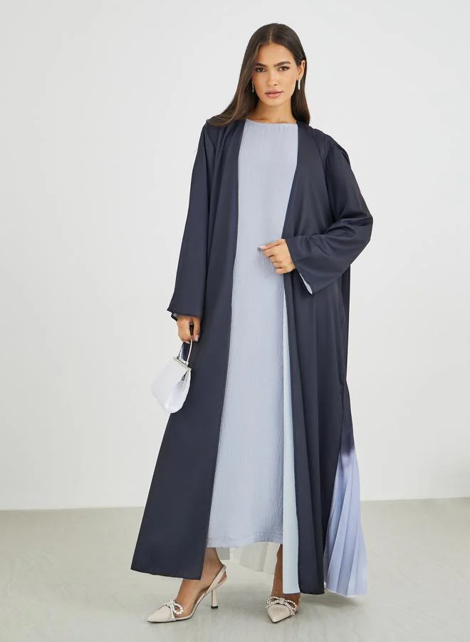 Amirah Amirah Women Ombre Pleated Back Open Front Abaya