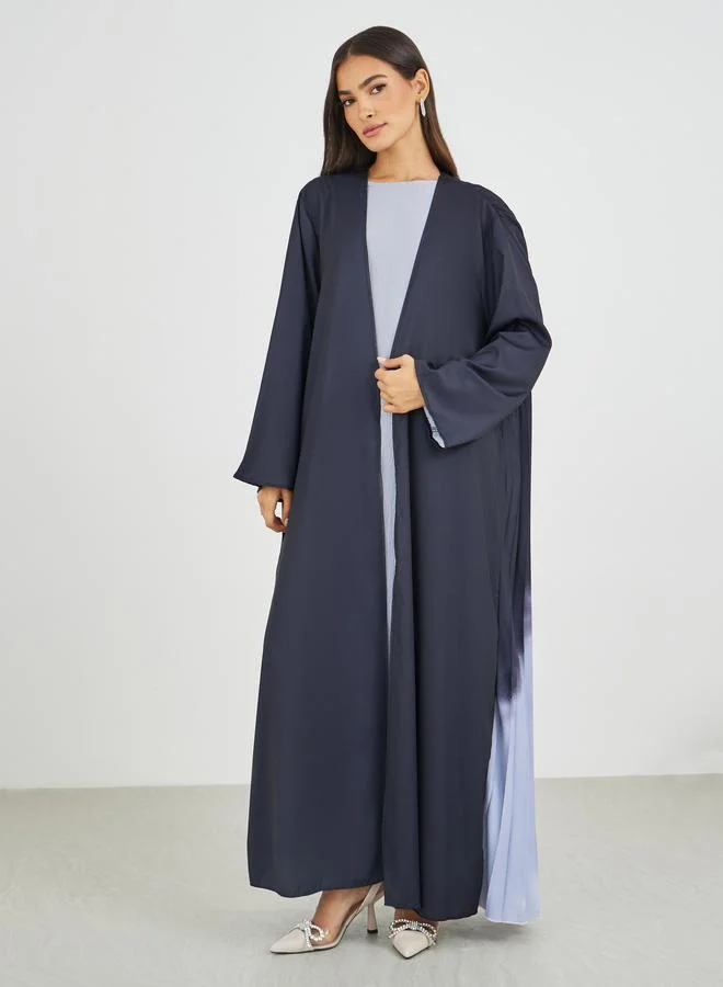Amirah Amirah Women Ombre Pleated Back Open Front Abaya