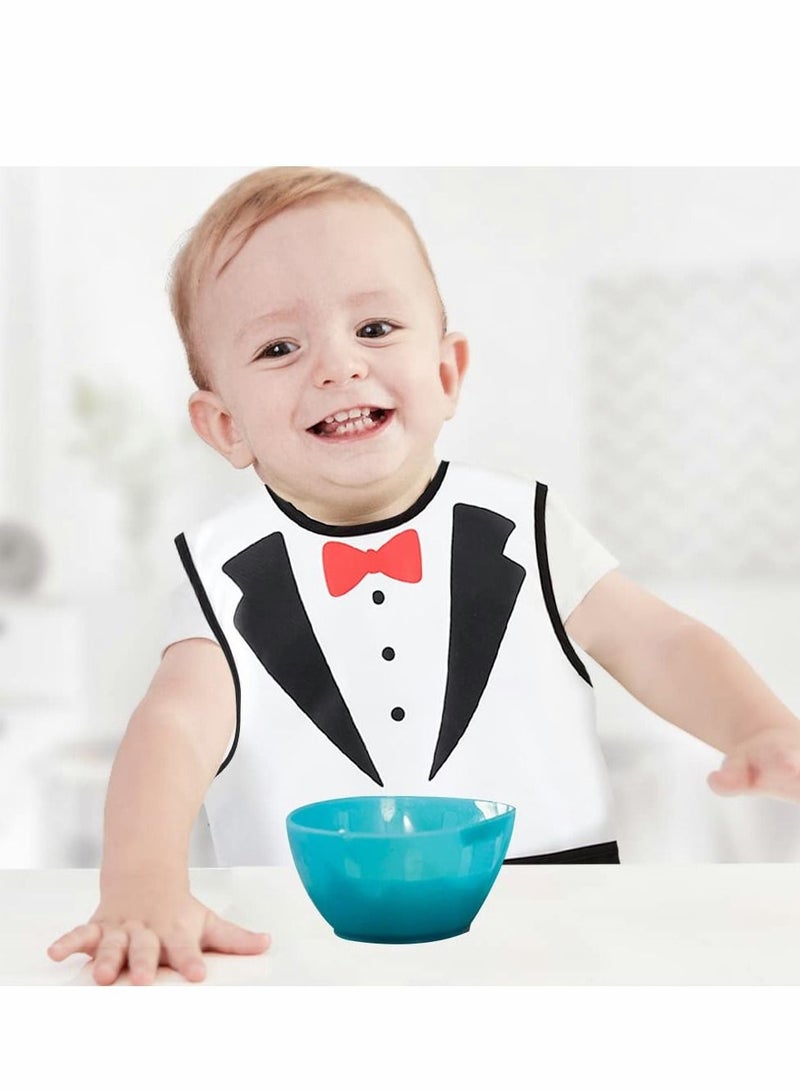 Y&D Short Sleeved Bibs, Baby Bib for Boys and Girls, Toddlers Apron Adjustable Weaning with Large Pocket Infant Toddler 2-4 Years Old (2 Packs)  - Image 2