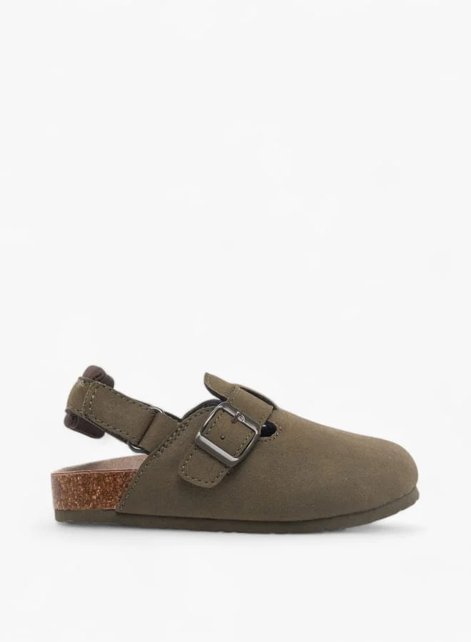 JUNIORS Boys Solid Sandals With Hook And Loop Closure