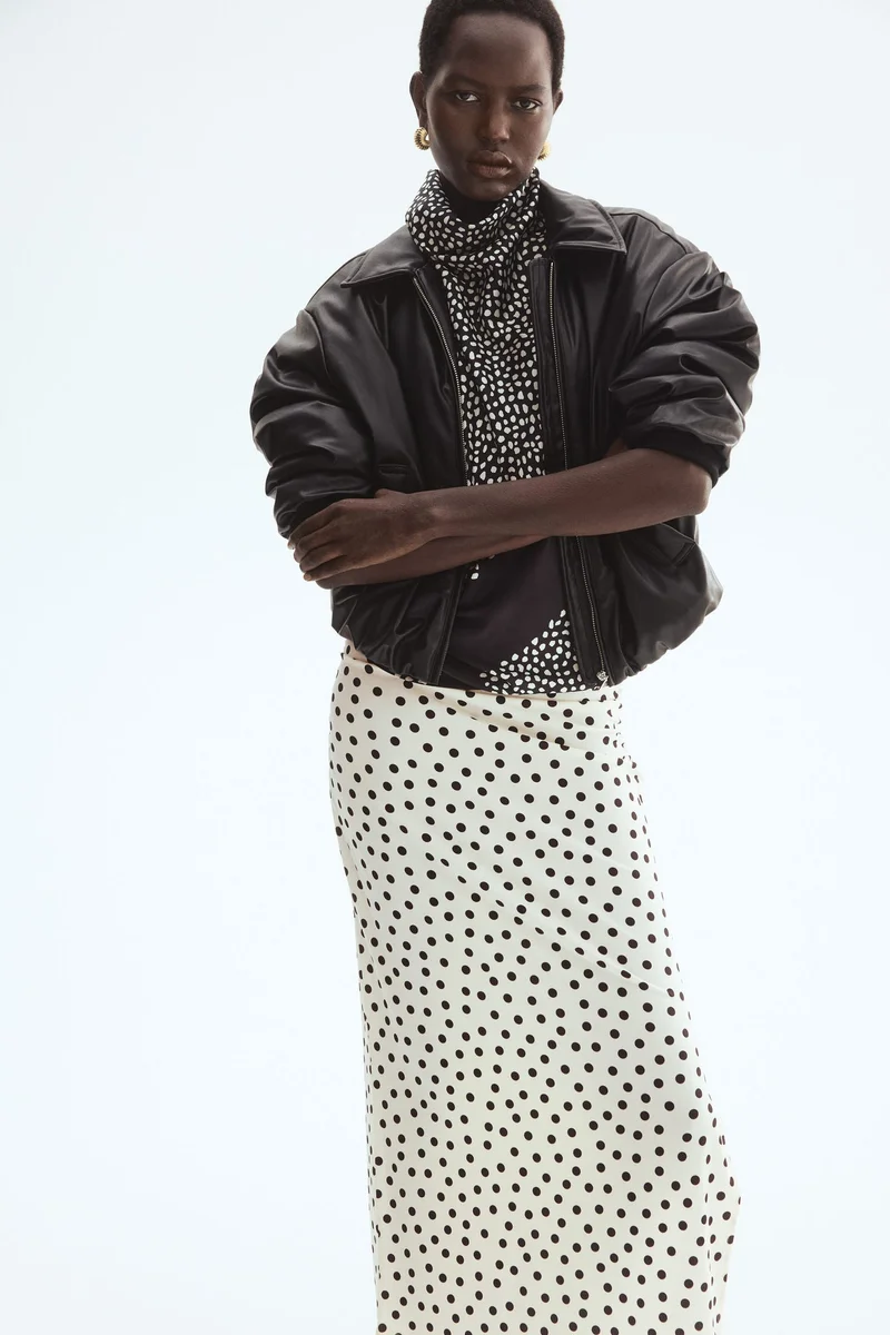 H&M Draped midi skirt