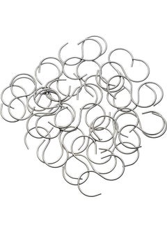 Bememo 100 Pieces 1.5 Inch Wooden Round Tag With Hole And 50 Pieces Stainless Steel S Shaped Hooks For Family Board Chore Diy  - Image 2