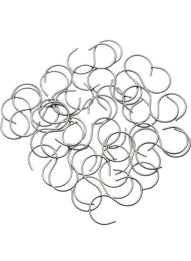 Bememo 100 Pieces 1.5 Inch Wooden Round Tag With Hole And 50 Pieces Stainless Steel S Shaped Hooks For Family Board Chore Diy - Image 2