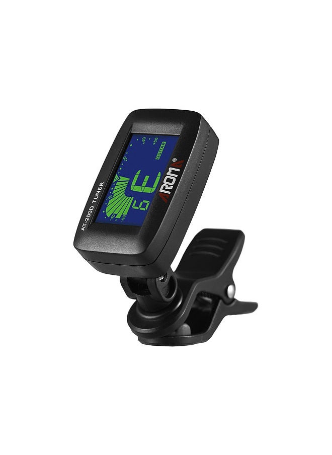 Aroma AROMA Guitar Tuner Clip On for Chromatic Guitar Bass Violin Ukulele 3-Color Backlight LCD Display Portable Guitar Tuner with Foldable Rotating Clip Universal Guitar Accessories  - Image 1