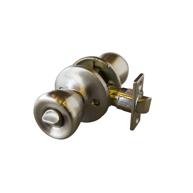 Design House 728675 Terrace 6Way Universal Privacy Bed and Bath Door Knob Satin Nickel
