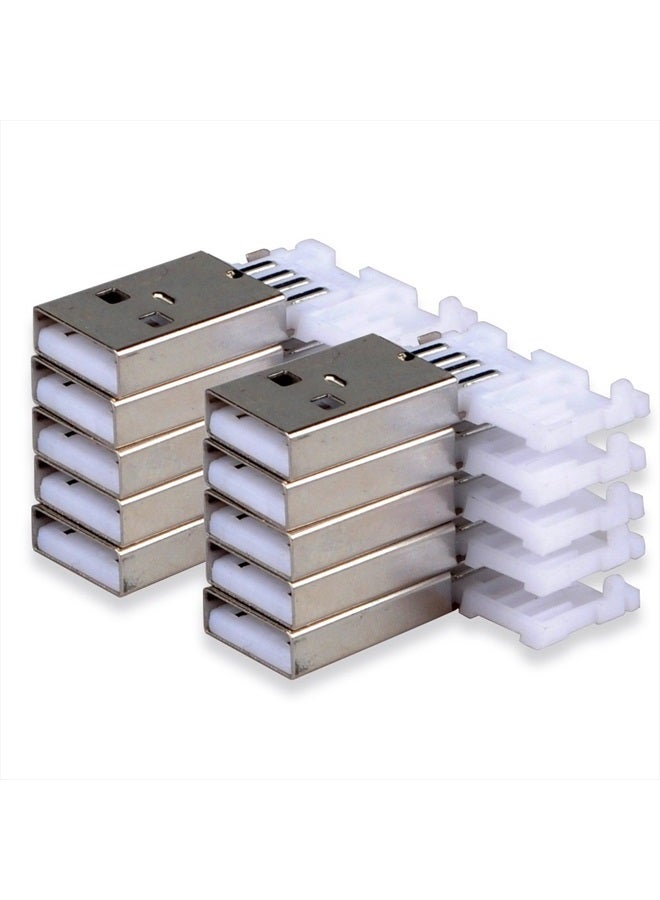 HTTX 20pcs Straight Soldering USB 2.0 A Type Male Port Plug Jack Connector, USB Repair Replacement Adapter - Image 1