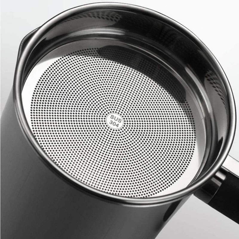 Yorten Oil Strainer Pot Grease can Stainless Steel Cooking Grease Container Reuse Oil Storage can Container with Removable Filter Anti scalding Handheld lid for Cooking - Image 4