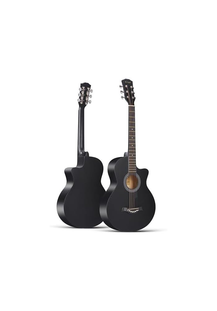 MegArya 38-Inch Acoustic Guitar Beginner Kit - Black - Image 3