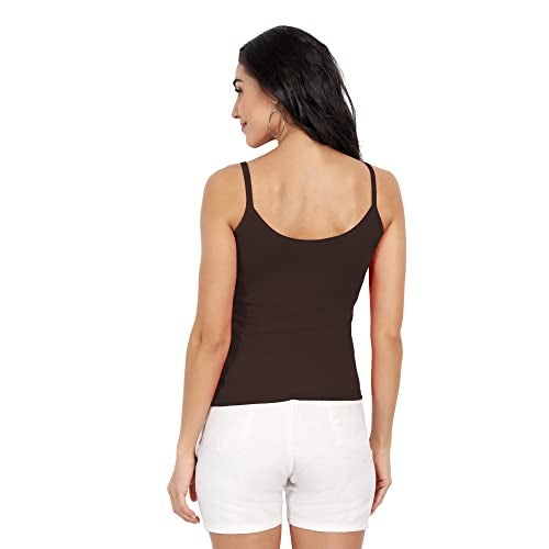 BLAZON Women’s Cotton Hosiery BAE Strappy Top (11011_BLZ_BRO_01_XL_Brown_XL) - Image 4