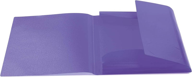 HERMA Elastic Folder Translucent in Purple, A3, Sturdy Plastic, with 3 Inner Flaps, 1 Span Folder - Image 2