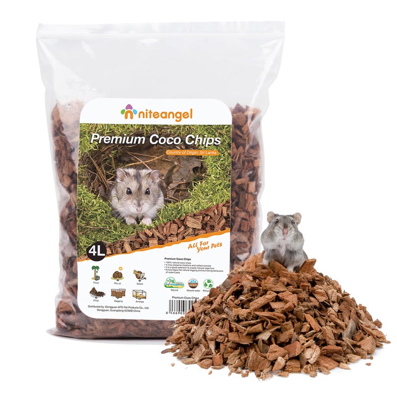 Niteangel Natural Coco/Cork Hamster Bedding Pet Litter for Dwarf Syrian Hamsters, Gerbils, mices, Degus or Other Small Animal - Image 1