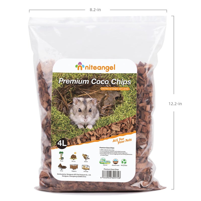 Niteangel Natural Coco/Cork Hamster Bedding Pet Litter for Dwarf Syrian Hamsters, Gerbils, mices, Degus or Other Small Animal - Image 2