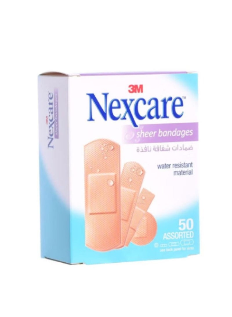 Nexcare 50-Piece Sheer Adhesive Bandages