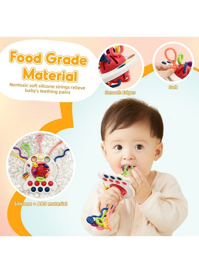 AiTuiTui - Sensory Montessori Baby Teething Toys 6 To 12 Months, Toddler Travel Toys For 1 2 Year Old Boy Girl Birthday Gifts, Soft Pull String Fidget Educational Learning Toys For 9 10 18 Months Infant - Image 1