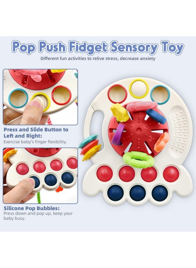 AiTuiTui - Sensory Montessori Baby Teething Toys 6 To 12 Months, Toddler Travel Toys For 1 2 Year Old Boy Girl Birthday Gifts, Soft Pull String Fidget Educational Learning Toys For 9 10 18 Months Infant - Image 1