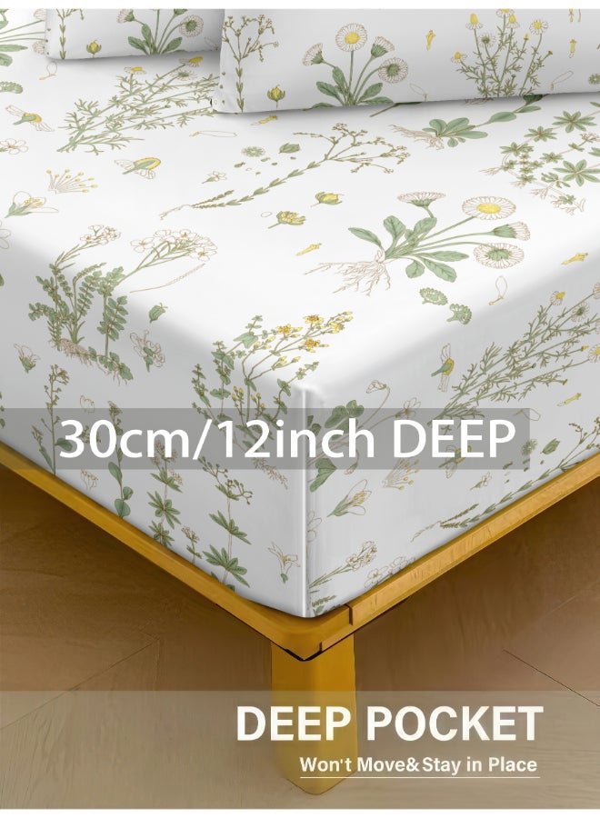Noon East 4Pcs Duvet Cover Set | Soft Microfiber Material | Multiple Color | 1 Duvet Cover 160 X 220 Cm, 1 Fitted Sheet 120 X 200 Cm With 30 Cm Deep Pocket, 2 Pillow Cases 50 X 75 Cm | Suitable For Single Size Mattress - Image 5