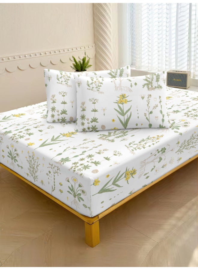 Noon East 4Pcs Duvet Cover Set | Soft Microfiber Material | Multiple Color | 1 Duvet Cover 160 X 220 Cm, 1 Fitted Sheet 120 X 200 Cm With 30 Cm Deep Pocket, 2 Pillow Cases 50 X 75 Cm | Suitable For Single Size Mattress - Image 4