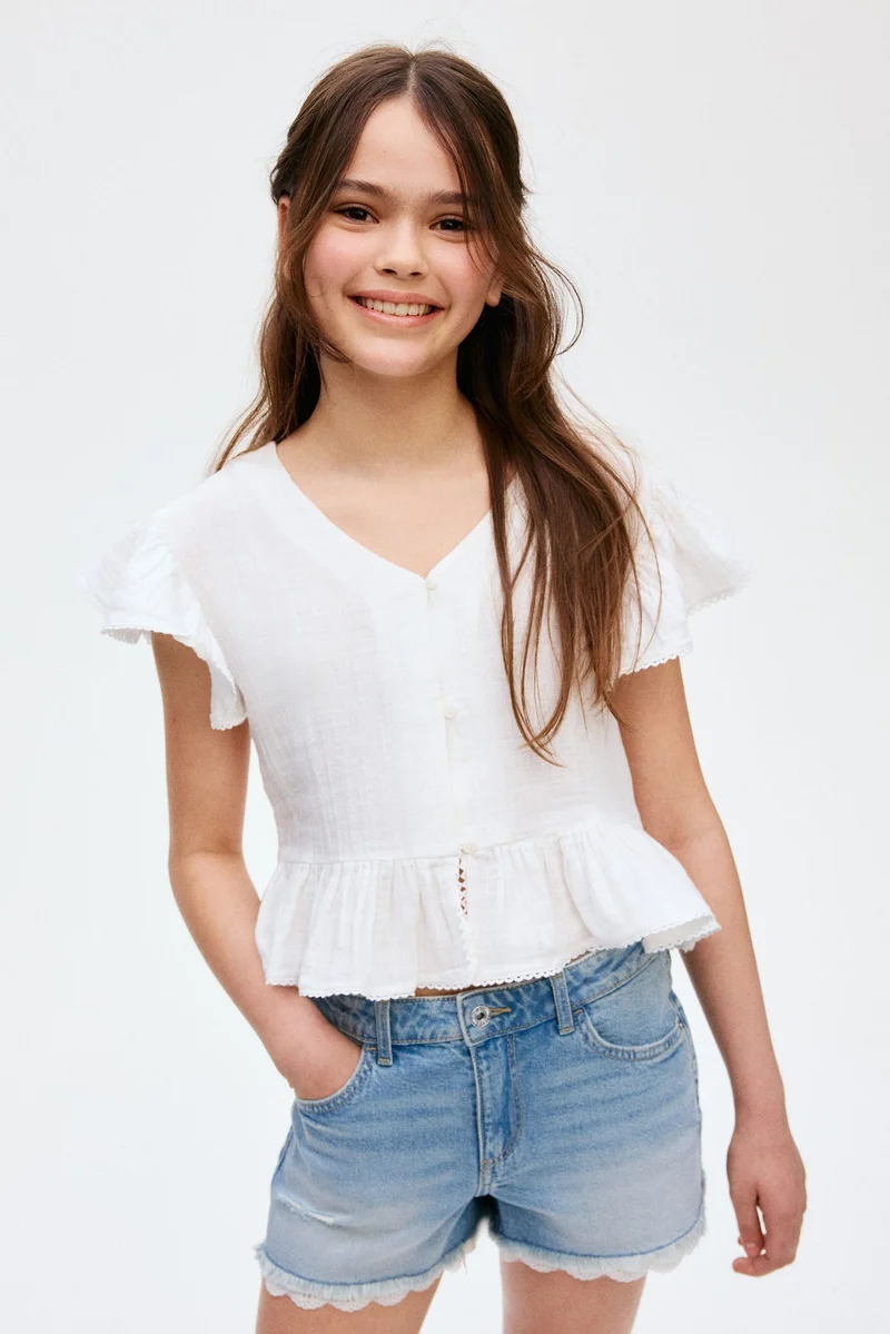 H&M Cotton muslin blouse