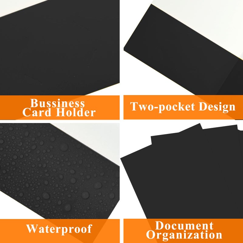 pmybupo 50Pcs Black Two-Pocket Heavyweight File Folder,Letter Size,Paper File Folder for School Office Home Bussines - Image 3