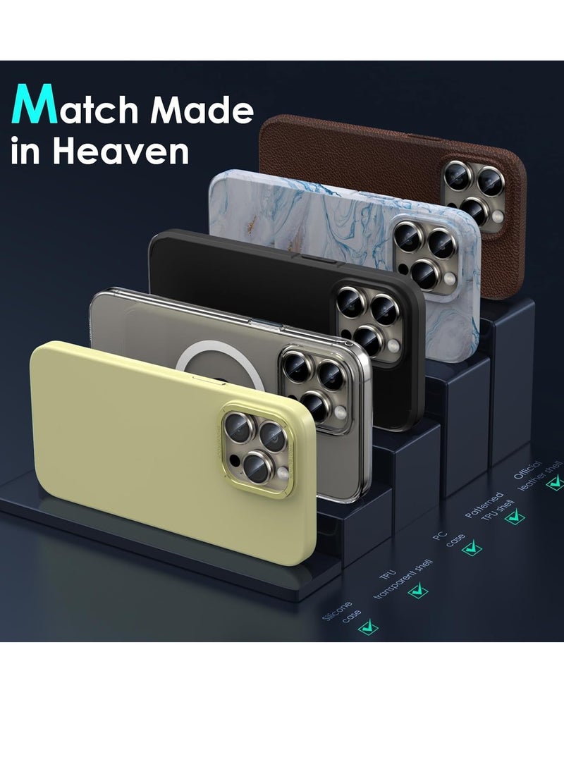 iPhone 15 Pro - iPhone 15 Pro Max Camera Lens Protector, 9H Tempered Glass Camera Cover Screen Protector Metal Individual Ring for iPhone 15Pro 6.1 inch iPhone 15 ProMax 6.7 inch (Natural Titanium) - Image 5