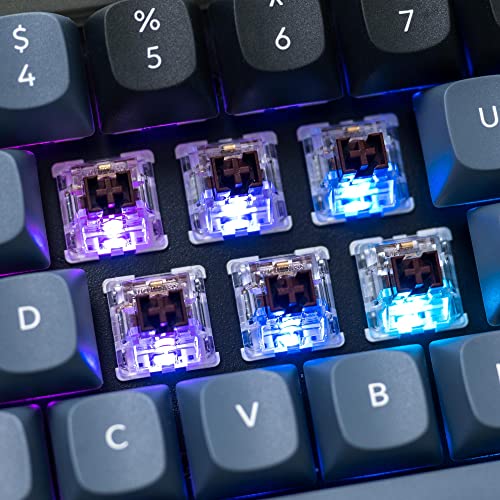 Keychron V2 Wired Custom Mechanical Keyboard, 65% Layout QMK/VIA Programmable Macro with Hot-swappable K Pro Brown Switch Compatible with Mac Windows Linux (Frosted Black - Translucent) - Image 5