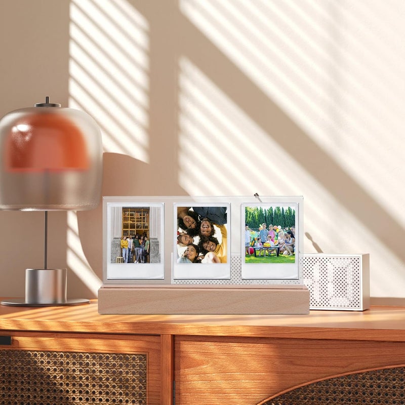Mini 3-inch Instant Photo Holder Desktop Frame with LED Light, Tabletop Picture Frame for Home and Office Display - Image 5