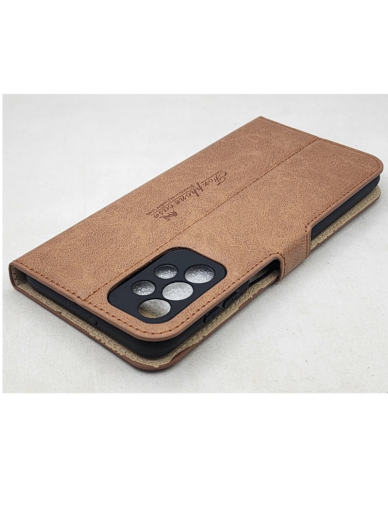 Samsung Galaxy A13 (4g) Kaiyue Flip Leather 360 Full Cover - Brown - Image 3