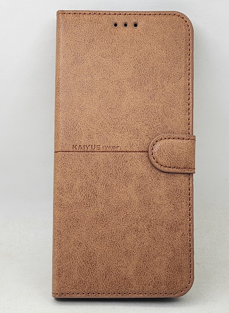 Samsung Galaxy A13 (4g) Kaiyue Flip Leather 360 Full Cover - Brown - Image 4