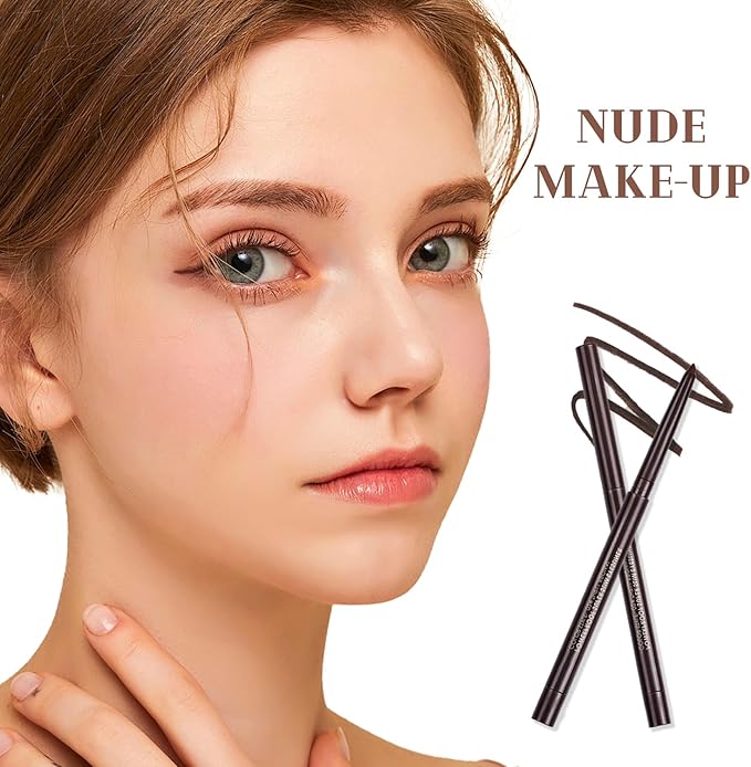 Dark Brown Waterproof Eyeliner Pencil LongLasting Gel Formula SmudgeProof QuickDry Fine Tip for Precise or Bold Eye Looks Smooth Natural Application - Image 3