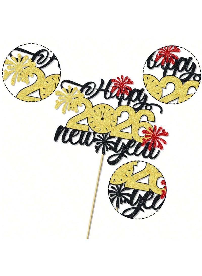 زينة راس السنة والعام الجديد 2026 اعواد زينة و تغريسات لتزيين الكيك لمناسبة استقبال العام الجديد - Image 4
