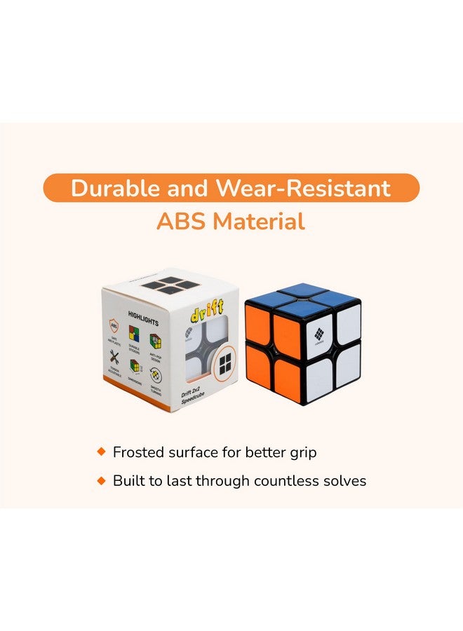 Cubelelo Drift 2X2 Black Speed Cube | Sleek & Fast Puzzle For Kids And Adults | Brain-Boosting Magic Cube For Kids Adults Comes In (Multicolor) Design  - Image 3