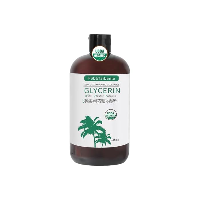 Organic Vegetable Glycerin – USDA Organic Certified, 100% Pure, 16 fl oz – Natural Skin & Hair Moisturizer – Ideal for DIY Beauty, Soaps, Lotions & More – Non-GMO, Palm Oil Free