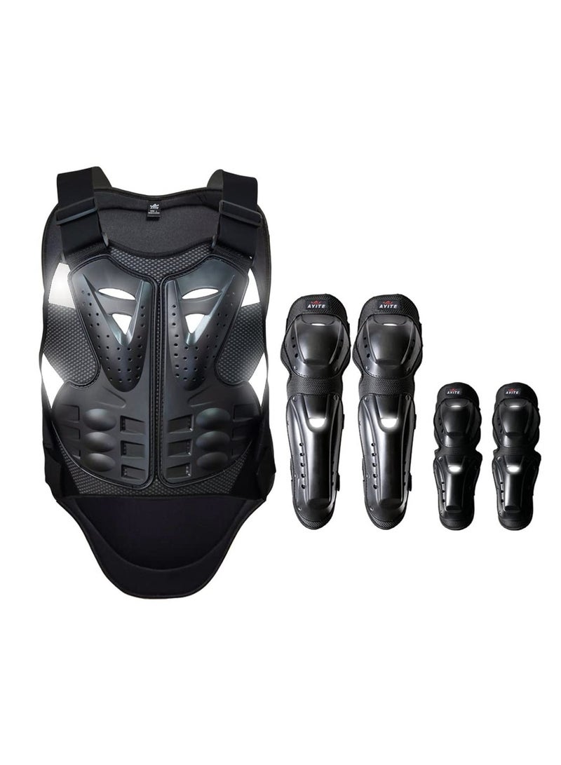 Arabest Dirt Bike Chest Protector Motocross Body Armor Vest, Motorcycle Gear for Men Off-Road Racing Body Armor Reflective Vest - Image 1