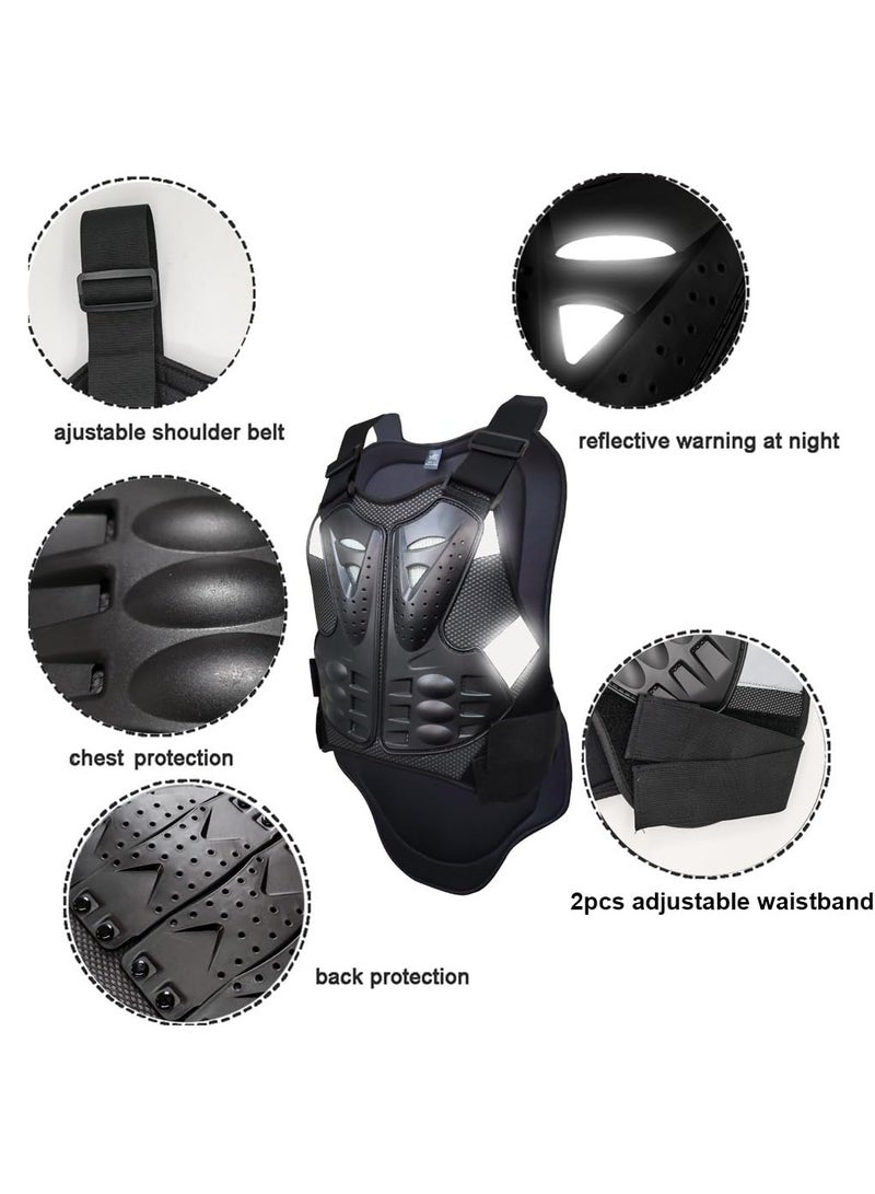 Arabest Dirt Bike Chest Protector Motocross Body Armor Vest, Motorcycle Gear for Men Off-Road Racing Body Armor Reflective Vest - Image 2