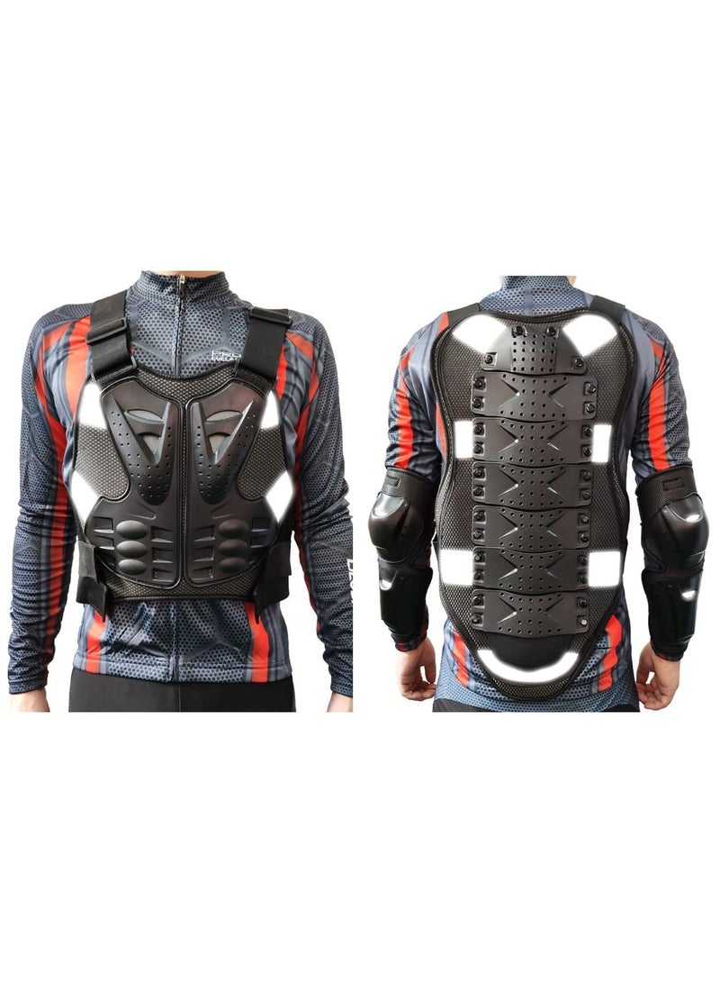 Arabest Dirt Bike Chest Protector Motocross Body Armor Vest, Motorcycle Gear for Men Off-Road Racing Body Armor Reflective Vest - Image 3