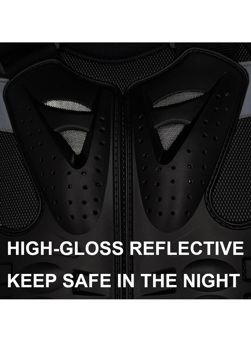 Arabest Dirt Bike Chest Protector Motocross Body Armor Vest, Motorcycle Gear for Men Off-Road Racing Body Armor Reflective Vest - Image 5