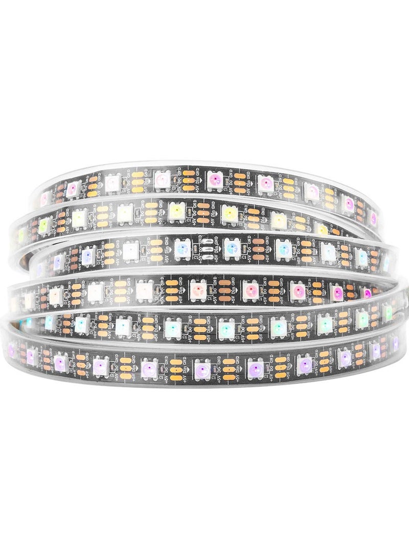BTF-LIGHTING BTF-LIGHTING WS2812B IC RGB 5050SMD Pure Gold Individual Addressable LED Strip 16.4FT 300LED 60Pixel/m Flexible Full Color IP67 DC5V for DIY Chasing Color Project(No Adapter or Controller)  - Image 1