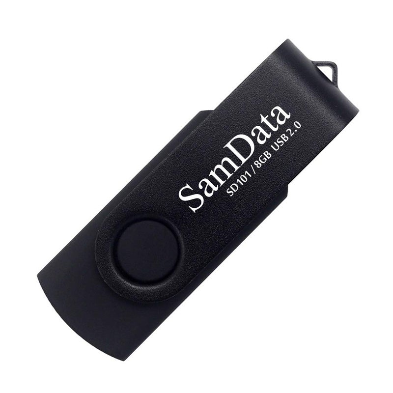 SamData 8GB USB Flash Drives 2 Pack 8GB Thumb Drives Memory Stick Jump Drive with LED Light for Storage and Backup (2 Pack Black) - Image 3
