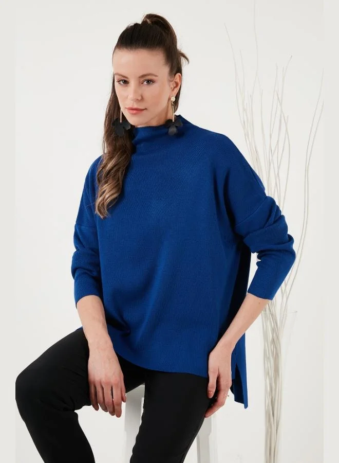 Lela Lela Long Back Stand Collar Thin Knit Sweater Women's SWEATER 4615002