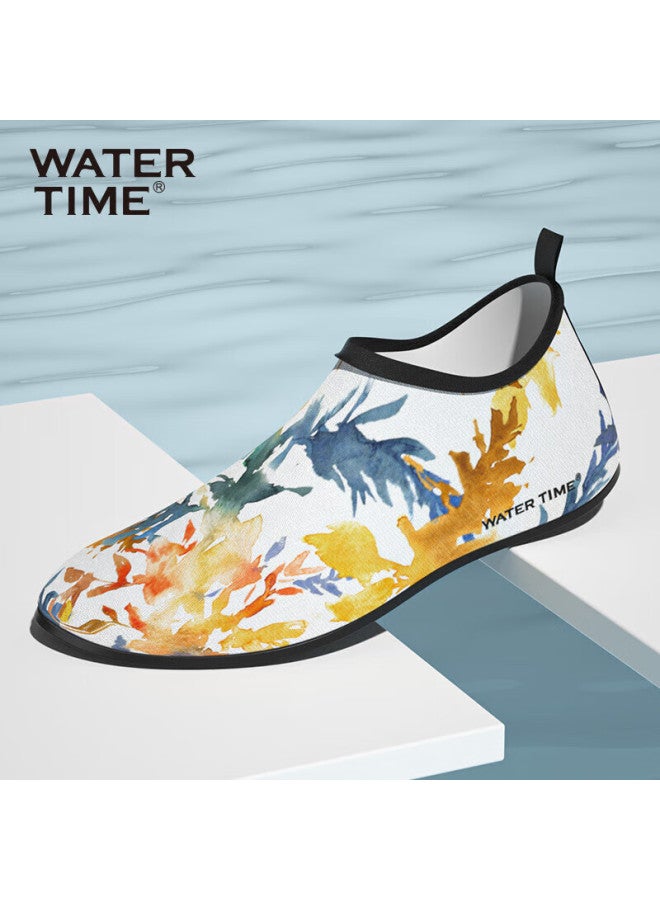 Watertime/shuichuan Beach Shoes For Women, Men And Children, Non-slip Soft Sole, Summer Swimming Diving Printed Water Shoes, Size L - Image 1